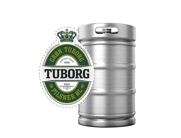Grøn Tuborg Fadøl fra Als Udlejning
