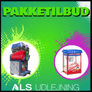 Slushice og popcorn tilbud fra als udlejning