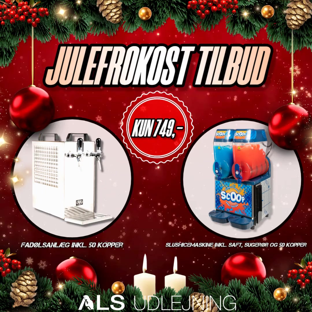 Julefrokosttilbud fadøl slushice